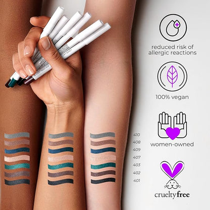 Grey Eyeliner, Ultra Long Lasting Gel Eyeliner Pencil, Waterproof Eye Liner, Smudge Proof, Creamy Eye Pencil, Sweat Proof Makeup, Highly-Pigmented, Smokey Eye (410 Shade)