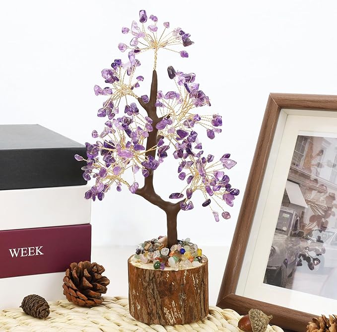 DUQGUHO Amethyst Tree Crystal Tree of Life for Positive Energy Healing, Meditation & Good Luck Gifts for Women & Mom
