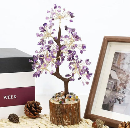 DUQGUHO Amethyst Tree Crystal Tree of Life for Positive Energy Healing, Meditation & Good Luck Gifts for Women & Mom