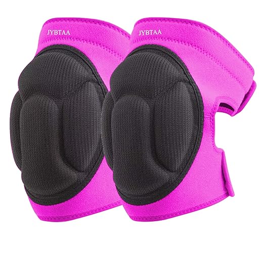 Women Knee Pads for Cleaning House Floors,Gardening Work, Carpet, Kneeling Kneepads with Soft Inner Liner, Adjustable knee pads Suitable for Christmas for Garden,Flooring Yard,Pink M. (1 Pair)