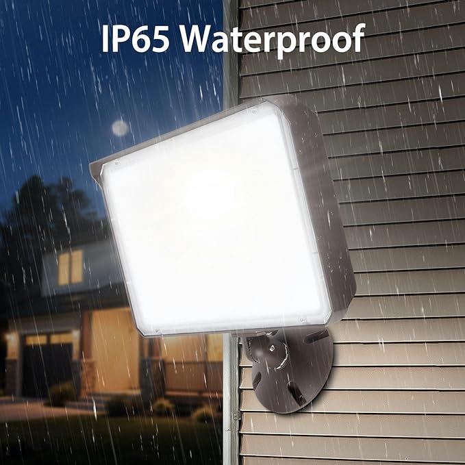150W LED Flood Light Outdoor Knuckle, Switch Controlled Floodlight with Plate,5000K 22000Lm IP65 Waterproof Outdoor Security Lights for Yard Garden Garage,ETL Listed