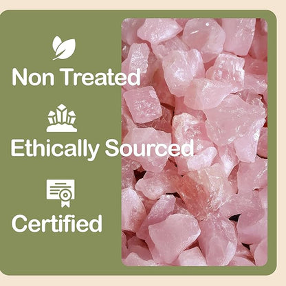 YATSKIA Rose Quartz Crystals Tree, Crystals and Healing Stones, Pink Crystal Tree, Office Decor for Women, Birthday Gifts for Women, Crystal Decor, Spiritual Gifts