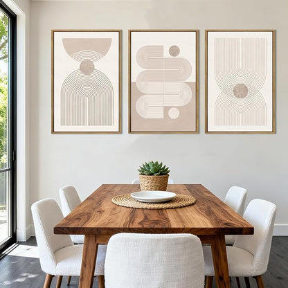 Anyzal Boho Abstract Wall Art Modern Minimalist Artwork Neutral Line Wall Decor for Living Room Bedroom Office 16x24 Inch Set of 3