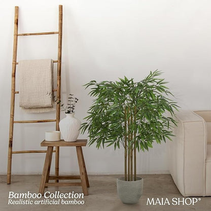 Maia Shop 3ft 5in Artificial Bamboo Tree Plant for House, Apartment or Office – Realistic Fake Indoor Plants for Living Room, Bedroom, Bathroom, Entryway or Patio – Faux Greenery for Home Décor
