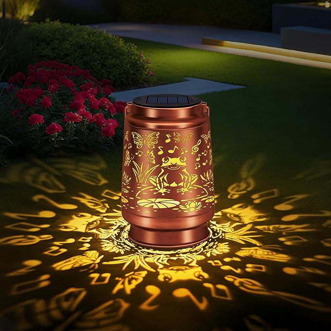 Solar Lantern Outdoor Lamp Waterproof Decorations Garden Decor, Christmas Birthday Gifts for Women, Mom, Grandma Decorative Garden, Yard, Patio, Lawn, Balcony Porch - Frog