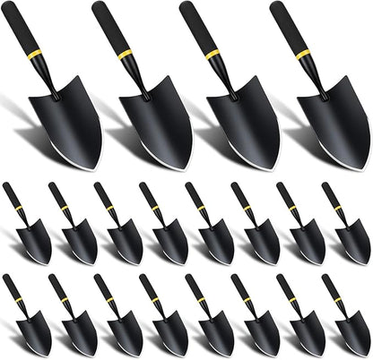 20 Pcs Garden Trowel Heavy Duty Garden Hand Shovel Tool Carbon Steel Trowel for Digging Metal Hand Shovel Spade with Resin Handle for Lawn Yard Farm Home Shop Planting (3.23 Inch)