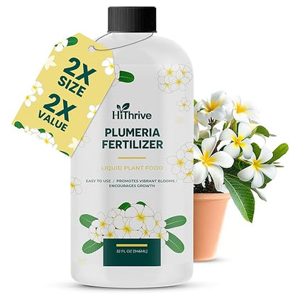 32oz Plumeria Fertilizer - Makes 32 Gallons of Liquid Plant Food for Plumeria Plants Live, Tropical Plant Fertilizer for Vibrant Flowers, Glossy Leaves, and Strong Roots - Nutrient-Rich Flower Food