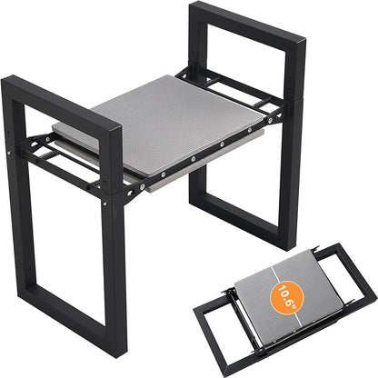 Garden Kneeler and Seat Heavy Duty 500lbs, Anti-Tip Gardening Stools with 10.5” Widen Kneeling Pad for Seniors Gardeners, 2 in 1 Garden Bench for Kneeling and Sitting