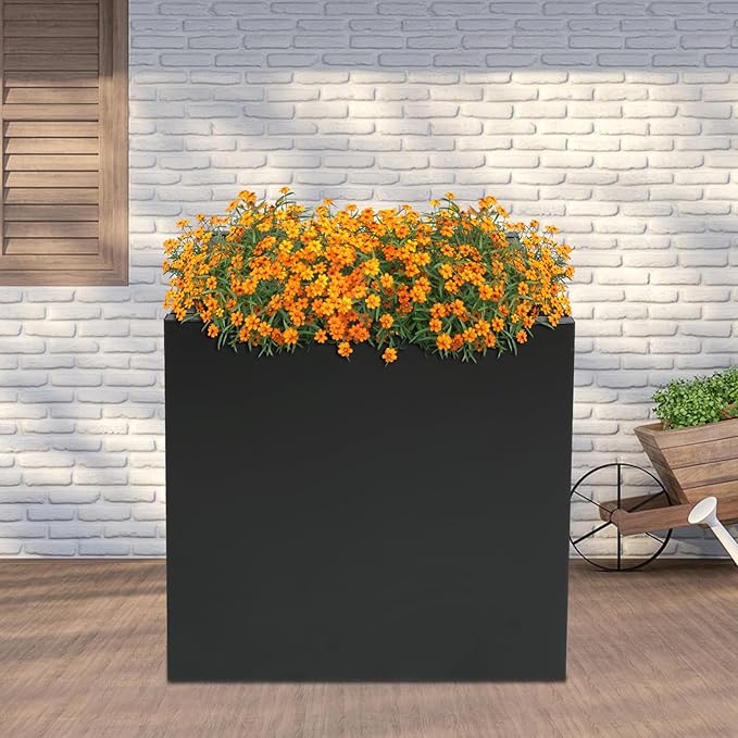 Square Outdoor Planters, Steel Planter Box, Cube Planter Box, Metal Planter Boxes Indoor&Outdoor for Patio, Deck, Yard, Garden (32 x 32 x 32in)