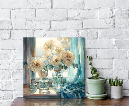 LAIART Modern floral wall art bathroom wall decor canvas picture print