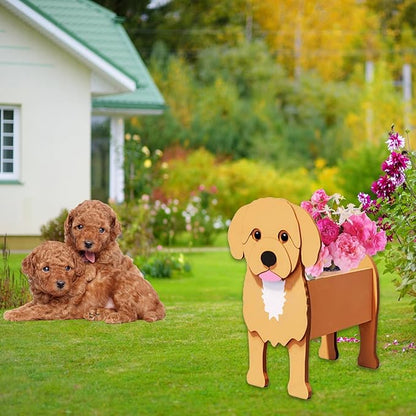 Cavoodle Dog Planter Plant Pots,Cute Dog Flower Planter,Gifts for Pet Lovers,Unique Animal Plant Pots,Office,Indoor Outdoor Garden Decor(9.45 * 6.73 * 13.39in)