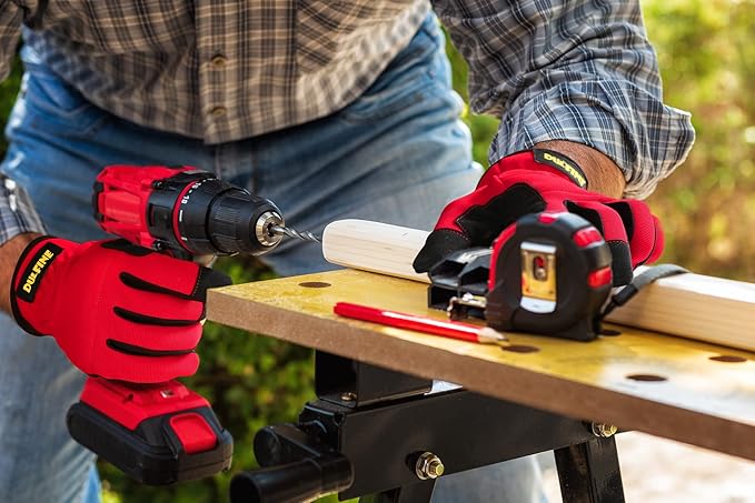 High Performance Work Gloves For Men(12 Pairs Pack), High Dexterity Touch Screen For Multipurpose,Excellent Grip (Medium)