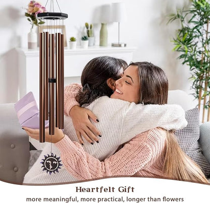 MUMTOP Wind Chimes for Outside - Deep Tone Memorial Sympathy Wind Chimes Outdoor, 37 Inch Windchimes Clearance for Garden, Patio,Yard Decor Gift