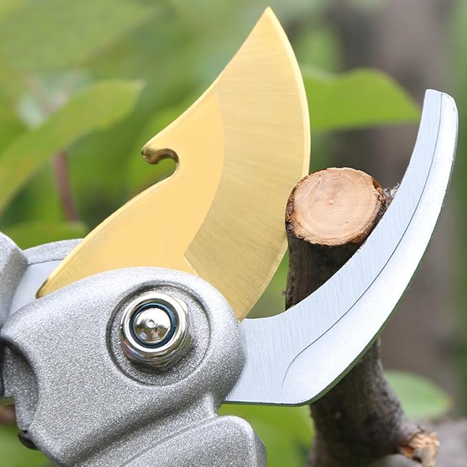 Pruning Shears for Gardening, Garden Scissors and Clippers, Professional Branch Garden Secateurs (Red-grey)