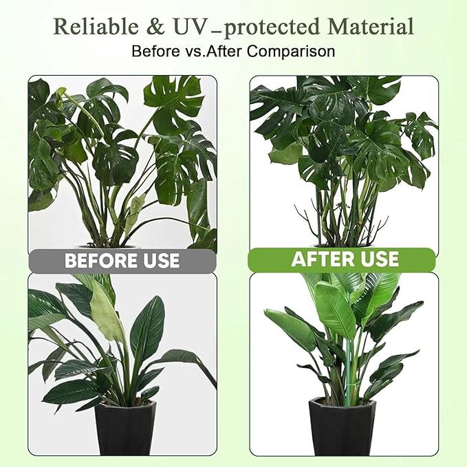 5 Pack Stackable Monstera Plant Support,Monstera Stakes and Garden Climbing Plant Support for for Indoor Plants,Climbing and Potted Plants, Flower, Vine(with Plant Tie)