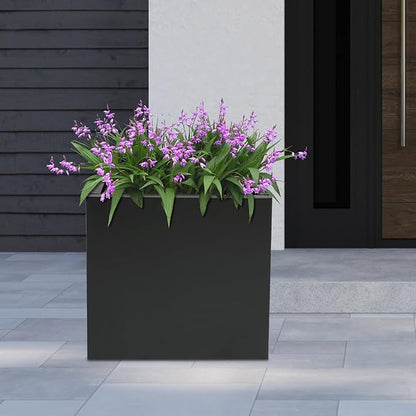 Square Outdoor Planters, Steel Planter Box, Cube Planter Box, Metal Planter Boxes Indoor&Outdoor for Patio, Deck, Yard, Garden (16 x 16 x 16in)