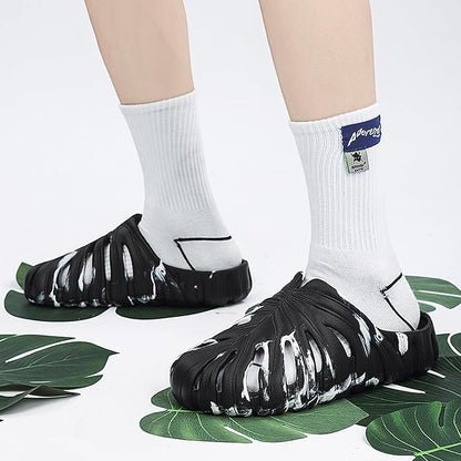 Optigard Monstera Slippers for Women and Men,Monstera EVA Thick Sole Pillow Slippers,Non Slip Quick Drying Breathable Beach Monstera Slides