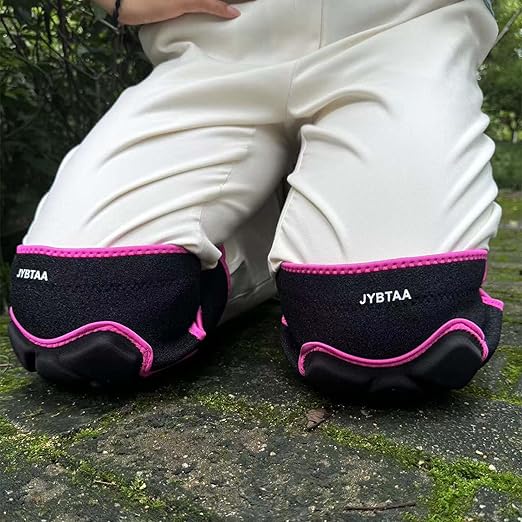 Working Knee Pads for Men Women, Thick Foam Kneepads for Gardening House Cleaning, Safety Knee Pad for Mechanic Carpenter Painter, Soft Lightweight Pink Knee Cushion for Adult Christmas, Rose Red M (1 Pair)