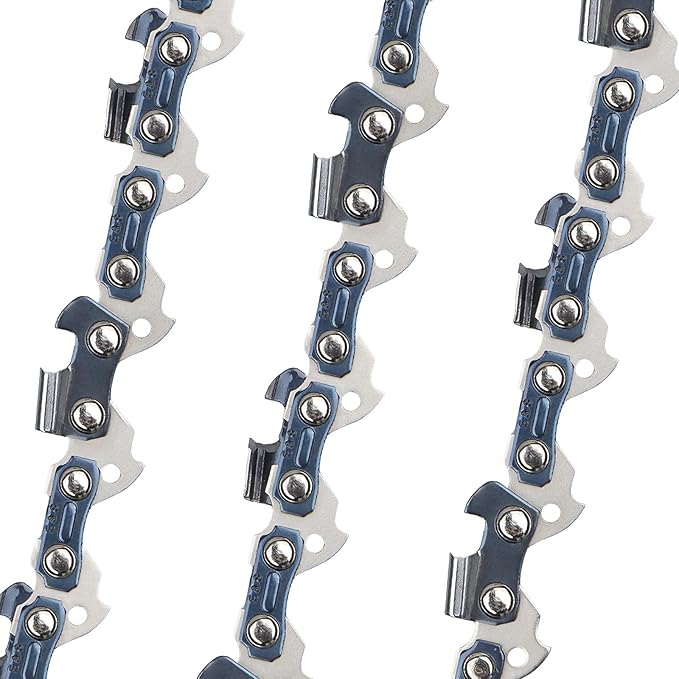 E & S 3 Pack 16 Inch Chainsaw Chain 3/8" LP Pitch .043" Gauge 55 Drive Links Semi-Chisel Chain Saw Chains for Husqvarna, Poulan, Craftsman, Greenworks and More Chainsaw Brands
