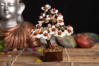 Wonder Care Crystal Tree for Home Decorations Crystals and Healing Stones Witchy Room Crystal Decor Tree Crystal Gifts Gem Tree Christmas Tree Stands for Real Tree-Gomti Rudraksha Tree
