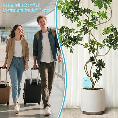 3Pcs Frog Plant Self Watering Globes for Indoor and Outdoor Plastic Water Bulbs Top Fill Plant Watering Globes Slow Release Terracotta Plant Watering Devices System for Plants, Blue