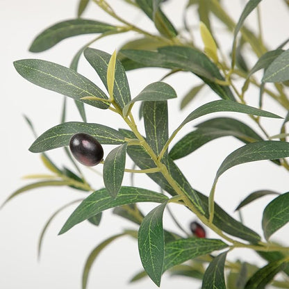 Tall Faux Olive Tree，6Ft(72in) Realistic Texture Potted Silk Artificial Olive Tree， Fake Olive Trees Indoor Outdoor for Home Office Living Room Bedroom Foyer Porch Decor.
