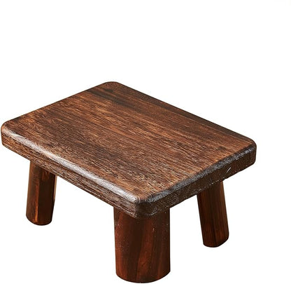 Wooden Foot Stool,Kids Stool,Small Bench,Wooden Steps,Kitchen Step Stool,Wood Plant Stand (14.2"x10.2"x7.1")