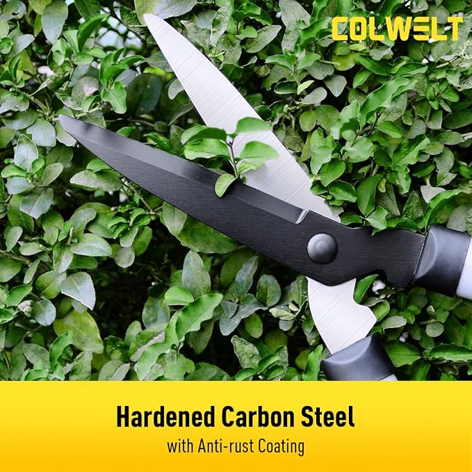 Colwelt Loppers Hedge Clippers Garden Shears 3Pcs, Compact Garden Loppers Shear Set with 17’’ Bypass Branch Cutters & Hedge Shears & Pruners, Tree Shrub Care Kit for Lopping with Soft Grip Handle
