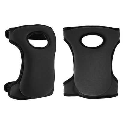 Gardening Knee Pads for Women Men Neoprene Adjustable Straps with Non-Slip Cap Comfortable Cushion for Yard Work Cleaning Flooring, Black