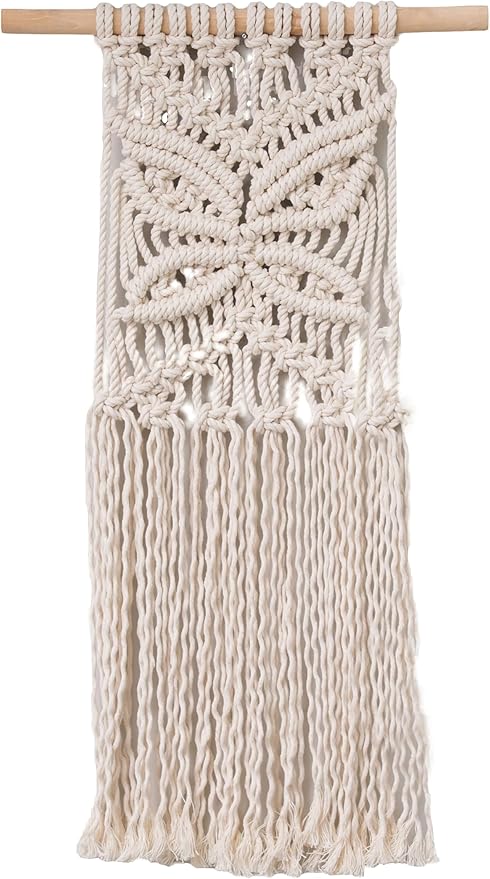 LEISURE ARTS Macrame Kit Butterfly, Macrame Kits for Adults Beginners, Wall Hanger Kit, Beginners Kit, DIY Kit Beginner