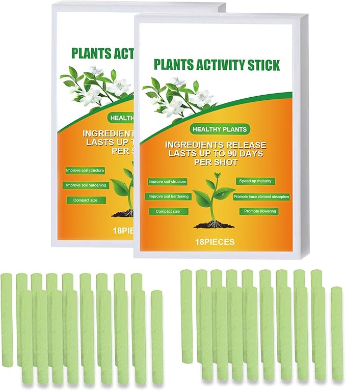 REDYY 18/36Pcs Plant Fertilizers Bar Indoor Plant Food Spikes Fertilizers Sticks Outdoor Plant Nutrition Bar Growth Reduce Waste of Nutrients, 2 sets
