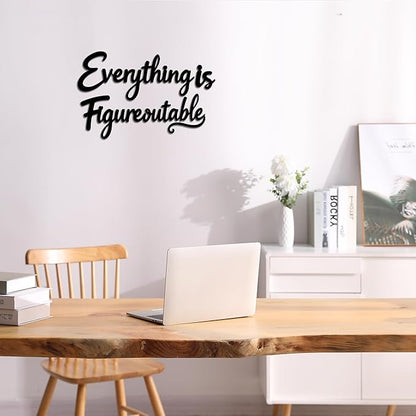 Slickss Everything is Figureoutable Office Wall Decor - Positive Affirmations Wall Art for Inspirational Motivational Wall Decor, Uplifting Office Art and Home Decor for a Motivated Mindset