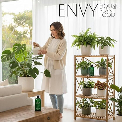 ENVY House Plant Food – Advanced Liquid Fertilizer for Indoor Plants – All-Purpose One-Part Formula for Stronger Roots, Greener Leaves & Faster Growth (32oz)