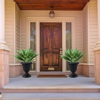 CXGS Artificial Agave Plant Large Fake Plants 2 Pack 28 Inch Faux Plants UV Resistant Agaves Greenery for Home Indoor and Outdoor Decor