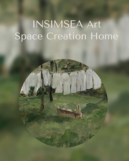 InSimSea Framed Canvas Wall Art for Living Room, Wall Painting Landscape Art Work, Vintage Art Wall Prints Decor, Landscape Artwork Gallery Bedroom Decor, Oil Painting Artwork Home 10X12In