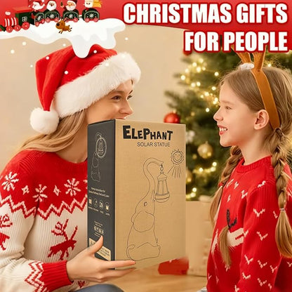 Goodeco Elephant Statue for Garden Decor with Gift Appeal - Ideal Gifts for Women, Mom or Birthdays, Beautifully Crafted Outdoor & Home Decor to Wow Your Guests (11" Elephant)