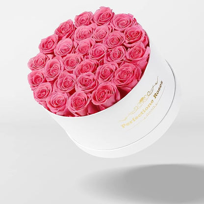 Perfectione Roses 27 Roses in a Box, Mothers Day Rose, Preserved Flowers for Her, Flowers for Delivery Birthday Gifts for Women (Pink)