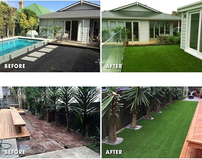 Petgrow Synthetic Artificial Grass Turf 6FTX40FT for Indoor Outdoor Dog Synthetic Grass Mat, Party Wedding Christmas Balcony Garden Astro Turf Rug,Drainage Holes Faux Fake Grass Rug Carpet for Pets