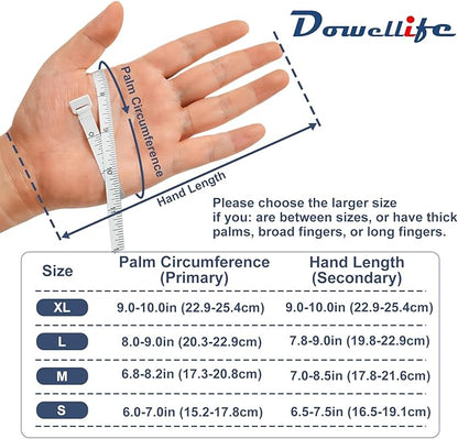 Dowellife 3 Pairs Level 5 Cut Resistant Work Gloves for Men and Women, PU Coated Breathable Gardening Gloves, Thin Flexible and Firm Grip for Mechanics and Fishing (Medium, Grey)