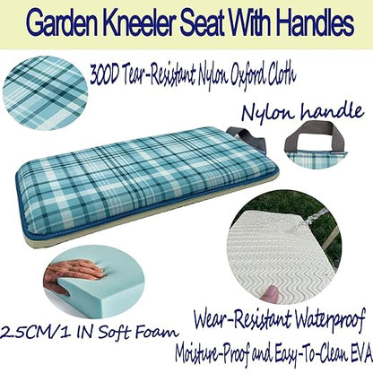 Garden Kneeling Pad Memory Foam Waterproof Durable Easy-to-Clean EVA Knee Pad Suitable for Gardening Outdoor Work Yoga DIY Thickness 17.3 * 8.26 * 1.57 in Blue