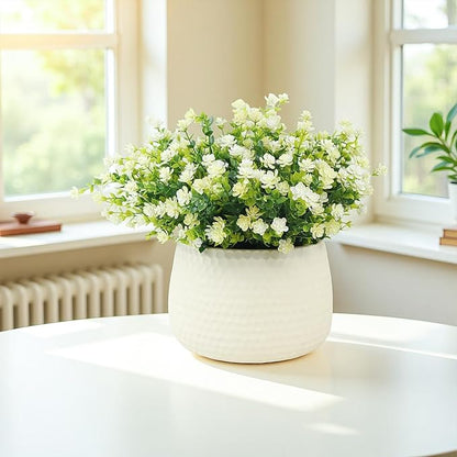 FGSAEOR 12 Bundles Artificial Eucalyptus Camellias Flowers for Outdoor Indoor, Faux Flower with Eucalyptus Leaves Fake Plants Greenery, Garden Home Decor