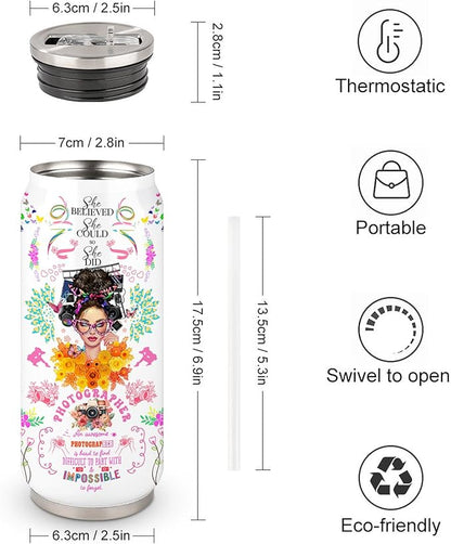 Photographer Tumbler Gifts For Women Girls,Photography Mugs, Vintage Camera Lens Mug, Cool Gifts For Photographers, Photography Gifts For Women 17 Oz