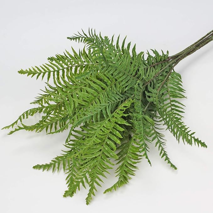 Briful 30" Artificial Boston Fern Plants Bushes Fake Shrubs Bush Greenery Plants Faux Fern Plant Large for Outdoors UV Resistant Garden Plants or Home Office Desk Indoor Decor 3pcs