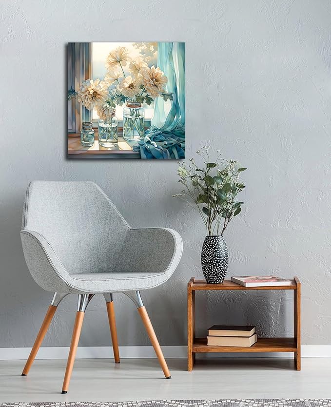 LAIART Modern floral wall art bathroom wall decor canvas picture print