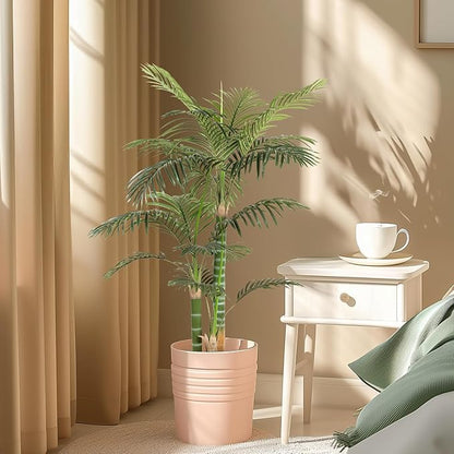Artificial Palm Tree, Tall Tropical Palm Tree Faux Palm Plant for Indoor Outdoor Office House Living Room Home Decor