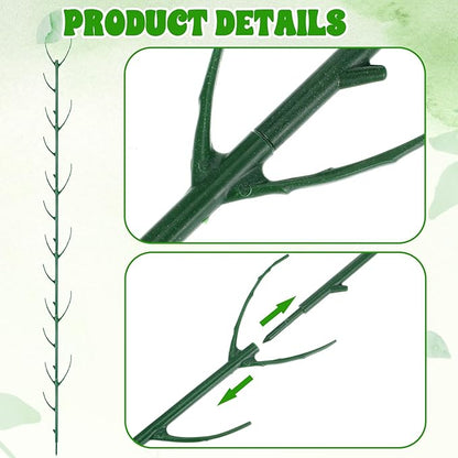 5Pcs Stackable Monstera Plant Support Stake Stem Holder Structures Frame & Plant Cage Support Ring for Sphagnum Twig Trellis Indoor Outdoor Potted Plants Stick for Vine Training & Stem Stabilization