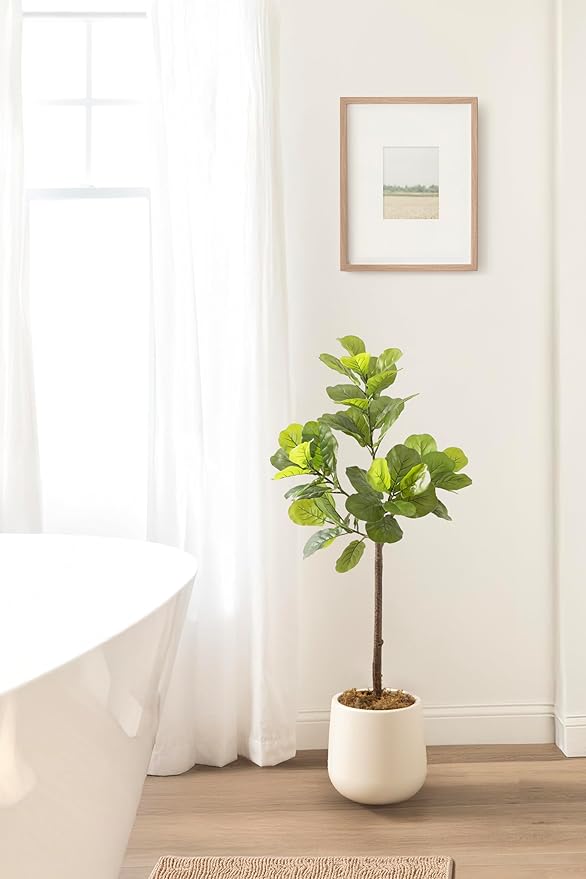 Kate and Laurel Jia Transitional Round Indoor Planter Pot, 11 x 11 x 11, Cream, Modern Circular Planter for Indoor Plants for Living Room or Sunroom Decor