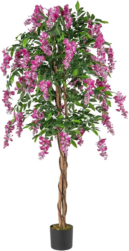 SAFEPLUS 5.5ft Ficus Artificial Fake Trees for Indoor or Outdoor Décor