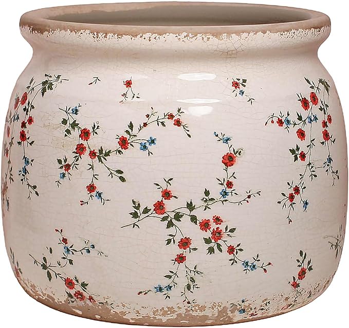 Ceramic Planters for Indoor Plants, Plant Pots with Drainage Hole, 6.29in. Flower Pots for Indoor Plants, Vintage Planters & Succulent Pots, Christmas Vase & Planters, Tiny Red