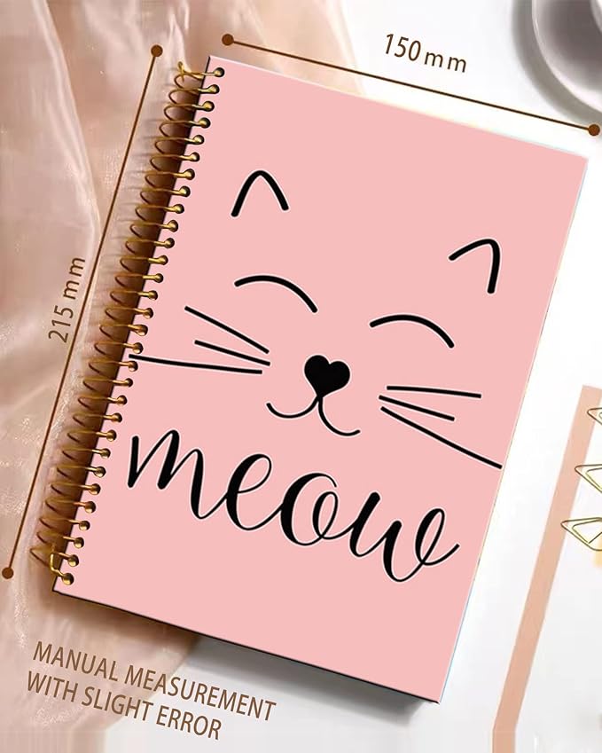 iampanda Spiral Journal Notebook,Strong TwinWire Binding with Premium Paper for Girl Women,Funny Design 60 Sheets A5 College Ruled NotebookJournal,Perfect for School Office Home Gifts,Cute Animal